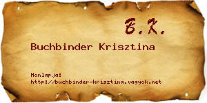 Buchbinder Krisztina névjegykártya